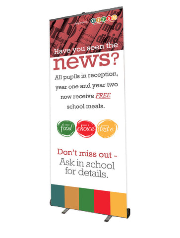 Roll Up Banner - 800mm Wide - Infant Free School Meals