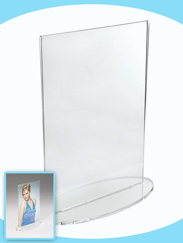 A4 Acrylic Oval Base Counter Top Stand