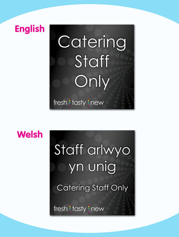 Catering Staff Only Board - Style 6