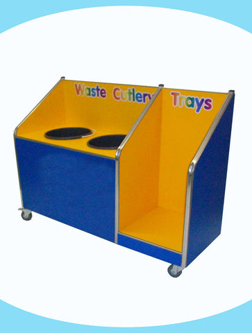 Juniors - Double Recycle Unit - 2 x 20ltr Bin - with Tray Return