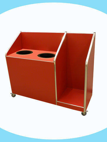Seniors - Double Recycle Unit - 2 x 118ltr Bin with Tray Return