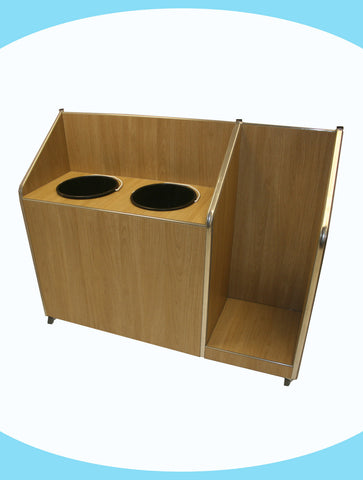 Seniors - Double Recycle Unit - 2 x 20ltr Bin with Tray Return